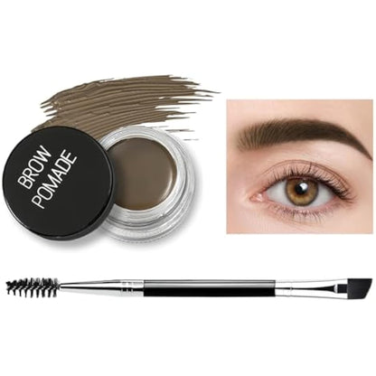 6 Colors Brow Pomade, Eyebrow Pomade Gel, Eyebrow Cream, Highly Pigmented Eyebrow Gel, For Eye Brow MakeUp Brow Color Versatile, Defines, Sculpts, Shades,Contours (03 SOFT BROWN, 2g)