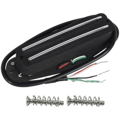 FLEOR Alnico 5 Hot Rail Humbucker Single-Coil-Sized Pickup 6-7K Humbucker Black Fit ST SQ TL Guitar