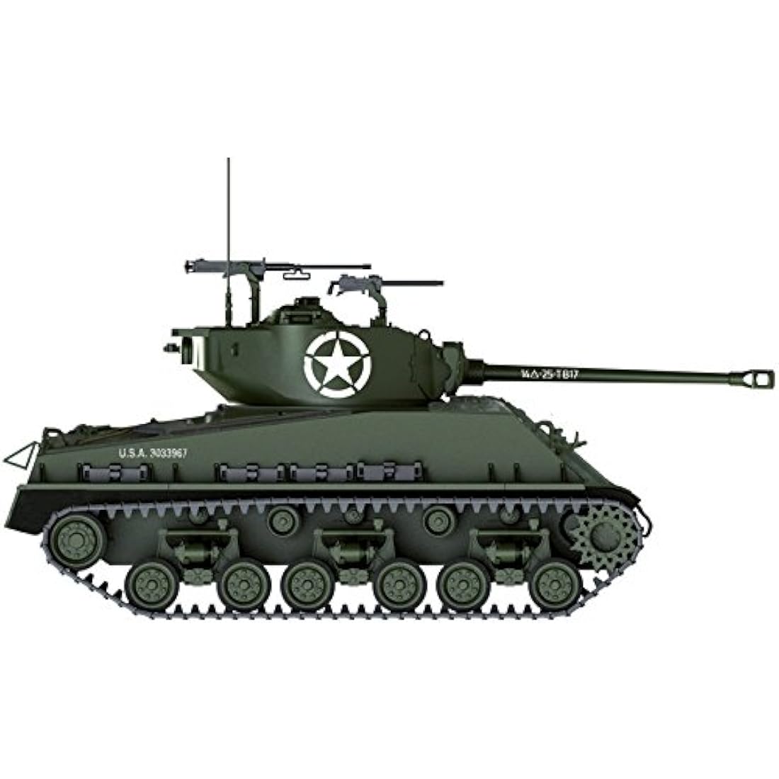Carson ITA6529 1/35 M4A3E8 Sherman Fury Tank Model kit, United States Armies, Mittel
