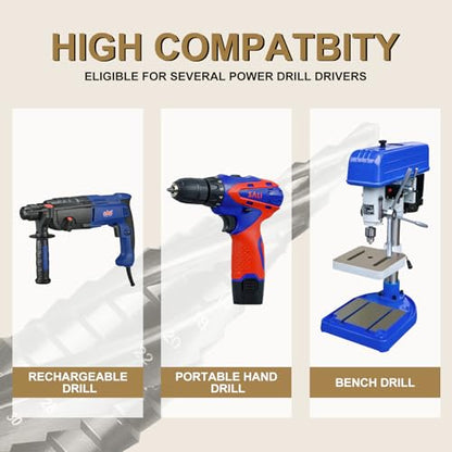 SALI M35 Hss Step Drill Bit 5-35mm Four Spiral Flute Cobalt Step Drill Bit 1/4" Hex Shank for Metal, Stainless Steel, Aluminum, Wood, Plastic