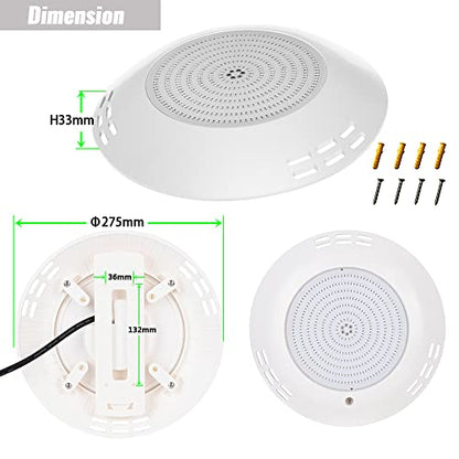 LyLmLe Resin Filled LED Pool Lights, 35W Ultra Flat RGB Pool Underwater Lights RGB, 140 Beam Angle, IP68 Waterproof, Surface-Mounted Lights, 12V