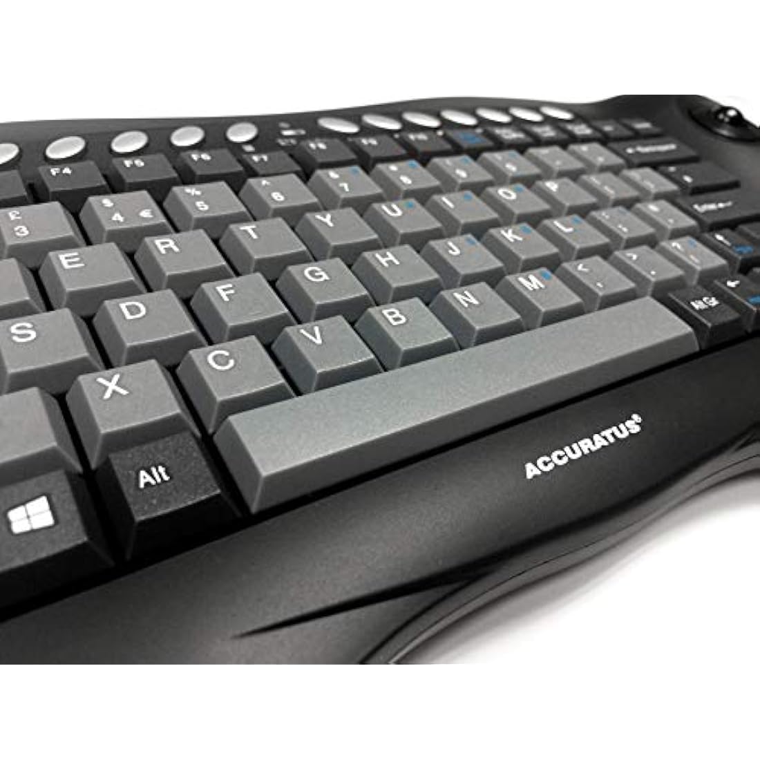 Accuratus Toughball 2 - Wireless 2.4GHz RF Mini Multimedia Keyboard with Trackball