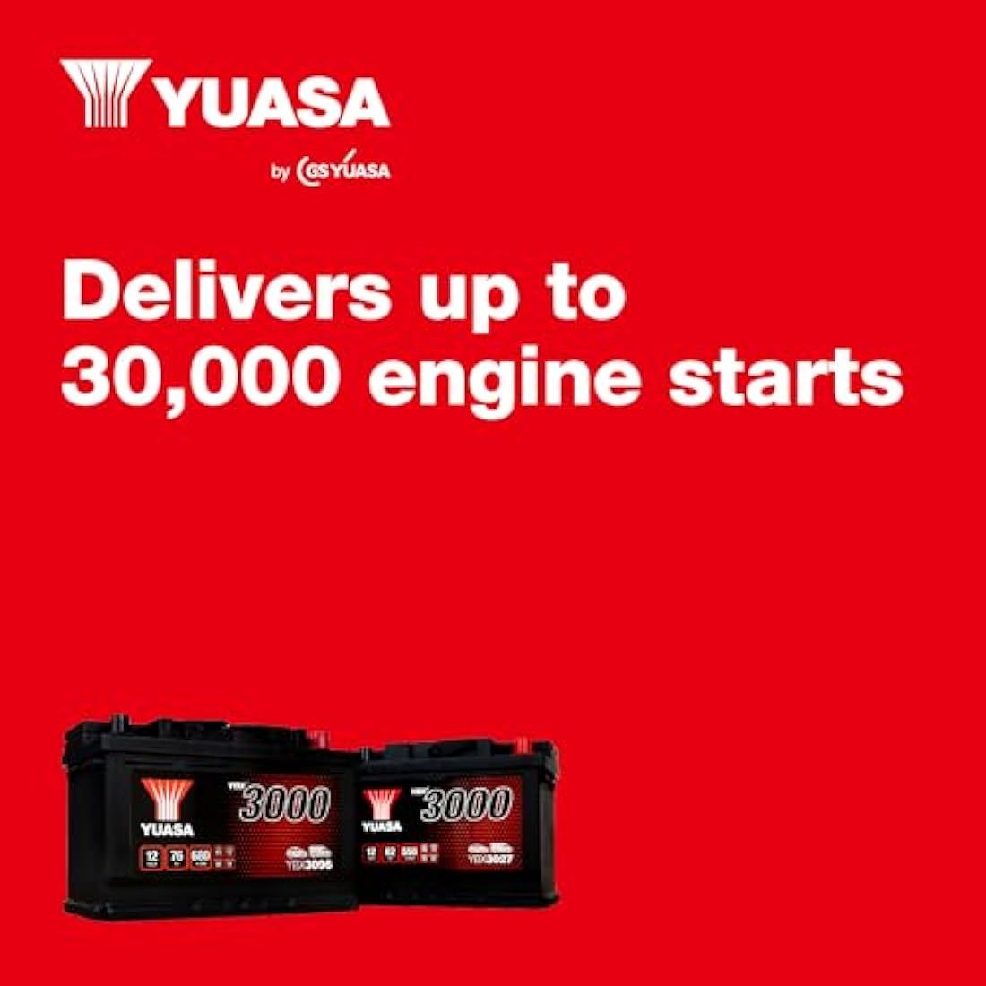Yuasa YBX3075 12V 60Ah 550CCA Sealed Maintenance Free Car Battery