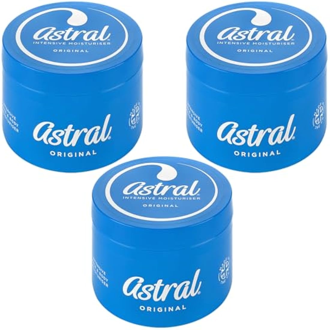 Astral Face & Body Intensive Moisturiser Cream 500ml (Pack of 3)