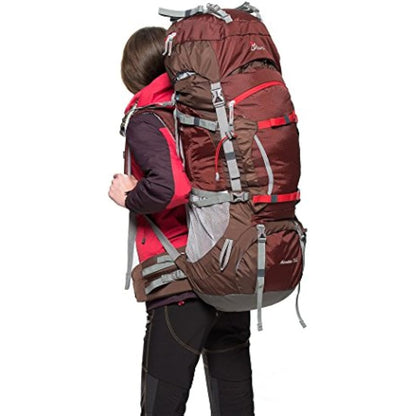 MOUNTAINTOP 70L Hiking Backpack water-resistant Internal Frame Backpacks Large Trekking Mountaineering Rucksack with Rain Cover for Men Women Cover Outdoor