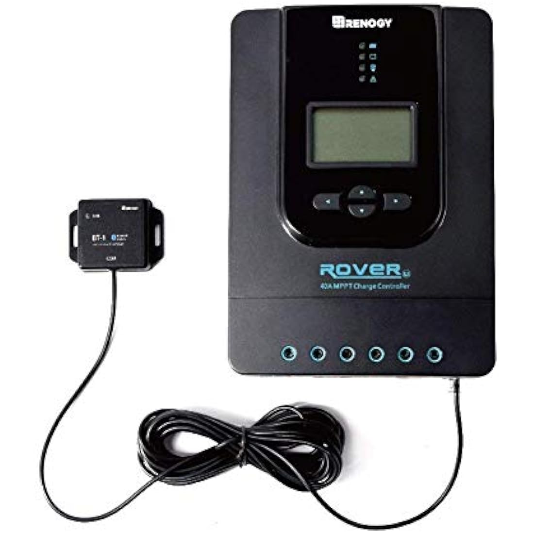Renogy 40A 12/24V MPPT Solar Charge Controller Bluetooth Solar Charge Controller with LCD Screen for AGM, Gel and Lithium Batteries