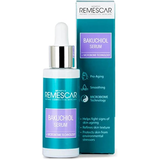 Remescar Bakuchiol Serum 30ml – Anti-Aging Facial Serum – Reduces Wrinkles & Fine Lines – Protects Skin from Environmental Stressors – Refines Skin Texture