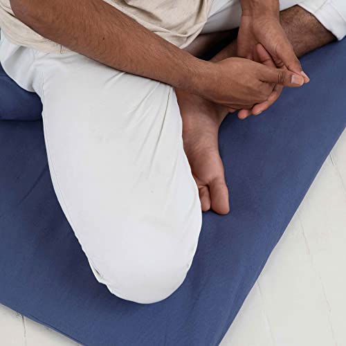 basaho Zabuton Meditation Mat | Organic Cotton | Recycled Fibre Filling (Pure Purple)