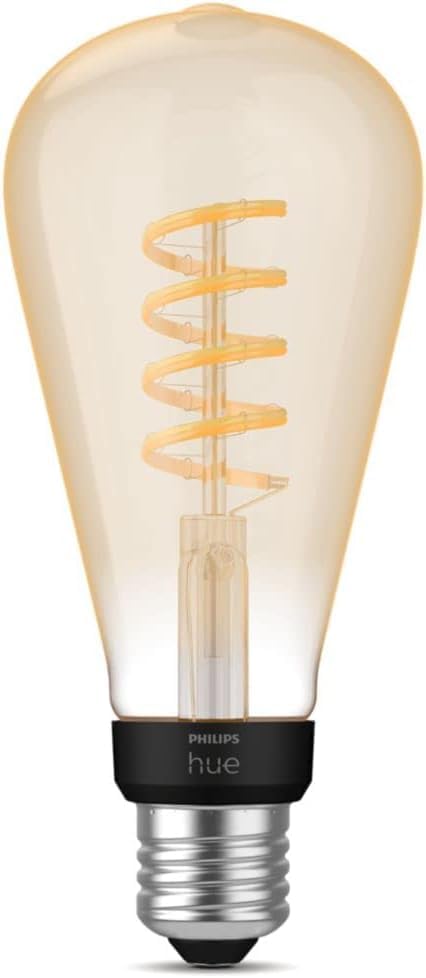 Philips Hue White Ambiance Filament ST72 Giant Smart Light Bulb [E27 Edison Screw] with Bluetooth. Works with Alexa, Google Assistant and Apple Homekit