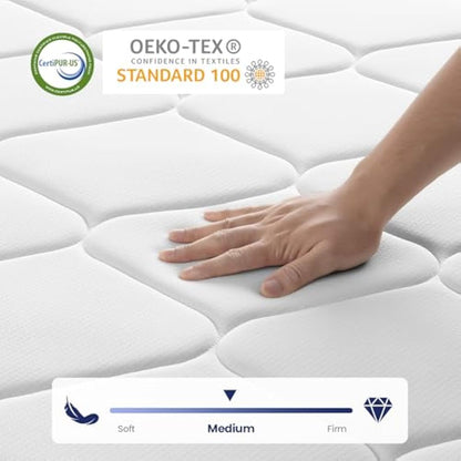 BedStory Double Mattress 135x190cm – 22cm Pocket Sprung Mattress for Pressure Relief & Comfort Sleep