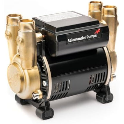 Salamander Pumps - CT Force 15PT Brass Impeller Pump - 1.5 Bar Pressure - Twin End - Suitable for Positive, Gravity Fed Systems Only - 5 Year Warranty