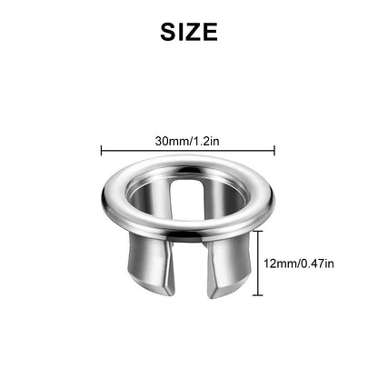 LICQIC Bathroom Sink Overflow Ring, Round Basin Overflow Trim