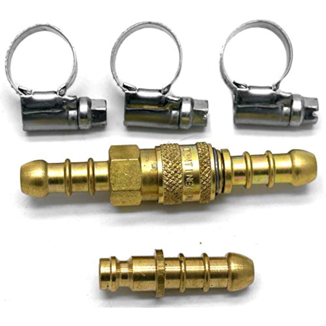 Quick Release Gas Fitting for propane/butane Hose with extra nozzle and clips(14