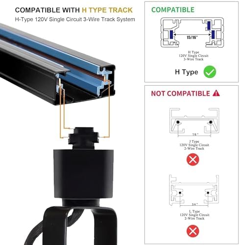 Bravsekai Advanced LED Track Lighting Kit with Replaceable GU10 Bulbs, 6-Lights Dimmable Track Lights with 2x1m H Type Track Rails, 10W 4000K Natural White Indoor Spotlight Fixture for Any Space