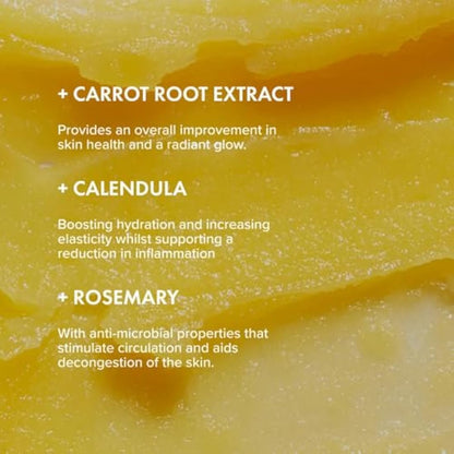 The Organic Pharmacy Carrot Butter Cleanser, 50ml - Balm-to-oil - Remove Impurities and Make-up - Rich in Beta Carotene - 99.8% Organic, 99.9% Natural