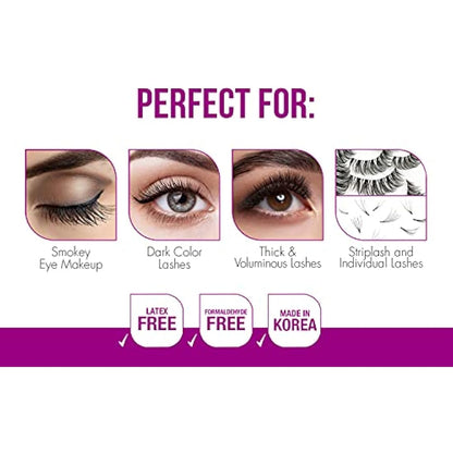 Duo Quick Set Dark Lash Glue, Striplash Adhesive, Latex Free, Rapid Dry, Easy Use, Dries Black, False Eyelash Glue, 5 g, (Pack of 1)
