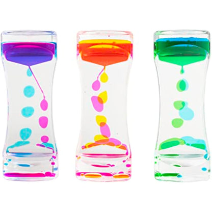 Liquid Sensory Timer for Autism, Sensory Needs, ADHD, Stress Relief, Anxiety. Autism Toy and Special Needs Sensory Fidget. Choice of Colour. (Pink & Blue)