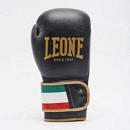 LEONE 1947, Boxing Gloves, Unisex Adult, Black, 10 OZ, GN039