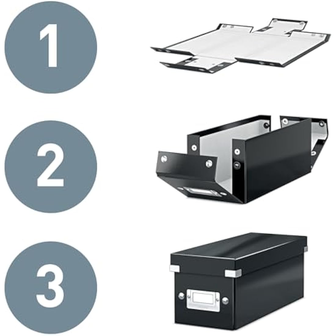 Leitz 60440054 A4 Storage Box, Click and Store Range, Medium, Green, 36.9 x 28.1 x 3.7 cm