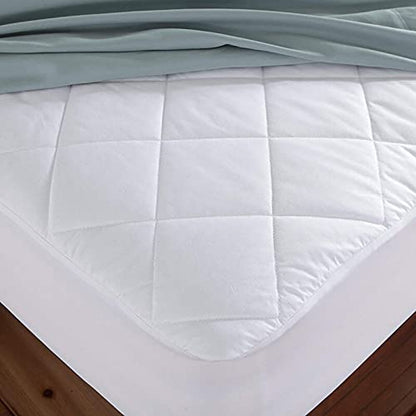 Cotton Mattress Protector, Hypoallergenic Bed Protector, Elastic Bands, Breathable and Comfortable Stretchy Mattress Cover