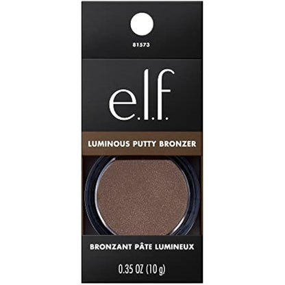 e.l.f. Luminous Putty Bronzer, Lightweight Putty-to-Powder Bronzer For A Radiant, Glowing Finish, Highly Pigmented, Vegan & Cruelty-Free, Island Hopping