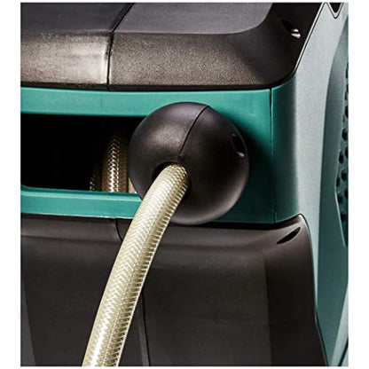 Amazon Basics Auto-Rewindable Hozelock Wall-Mounted Hose Reel, 15 m, Black Green