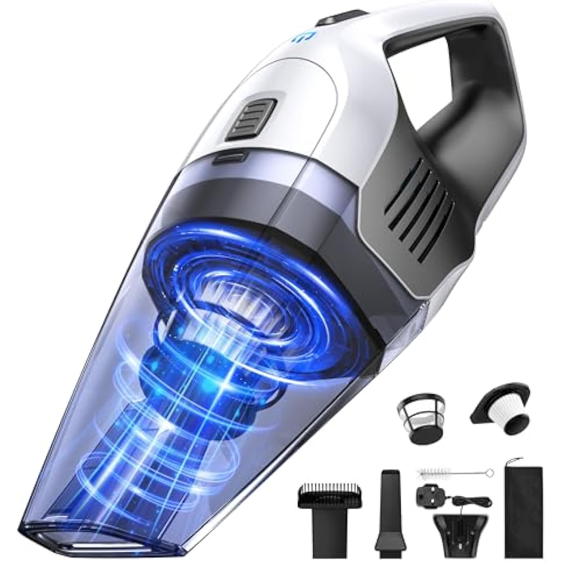 Handheld Vacuum Cleaner, Powerful Suction Portable Lightweight Hand Held Vacuum Cordless with 25-30Mins Long Runtime Rechargeable Battery Quick Charge for Home, Car, Carpet Stairs, Pet Hair Cleaning