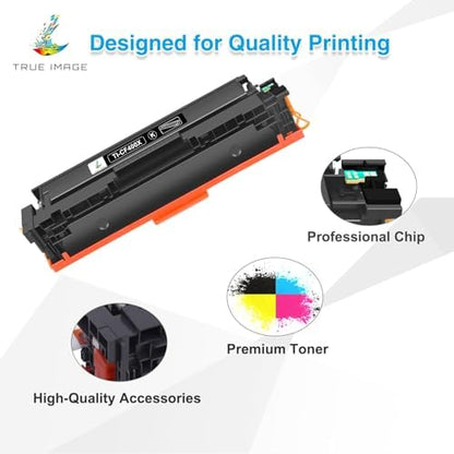 TRUE IMAGE Compatible for HP 201X 201A M277dw Toner Cartridge Replacement for Color LaserJet Pro MFP M252dw M252n M274n M277n M277c6 CF400X CF401X CF402X CF403X (Black,Cyan,Yellow,Magenta, 4-Pack)
