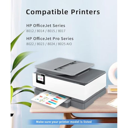 912XL Ink Cartridges Combo Pack Replacement for HP 912XL Compatible with HP Officejet Cartridges 8012 8014 8015 8022 8024 8025 AIO Printers (Black, Cyan, Magenta, Yellow, 4 Pack)