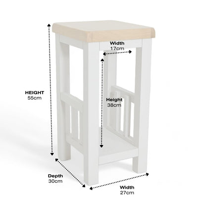 GROFurniture Cashmere Grey Side Table, Painted Grey End Table for Living Room, Slim Side Table or Small Bedside Table for Bedroom - Ready Assembled