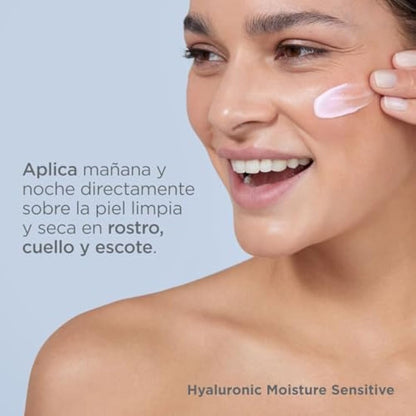 ISDIN Isdinceutics Hyaluronic Moisture Cream (Sensitive Skin Eco-Refill) 50ml | Lightweight facial cream with hyaluronic acid for sensitive and redness-prone skin
