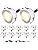 INDARUN Warm White Led Decking Lights Outdoor Waterproof IP67 Ø31MM 12V - Led Plinth Light Kits for Terrace/Patio/Path/Wall/Garden/Decoration, Lot of 12