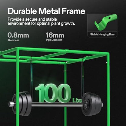 VIVOSUN Small Grow Tent 90x50x160cm Grow Tent Mini with Highly Reflective Mylar Sealed Floor Design, Ventilation Window and Cable Entry Hole for Aerogarden Hydroponic Growing System