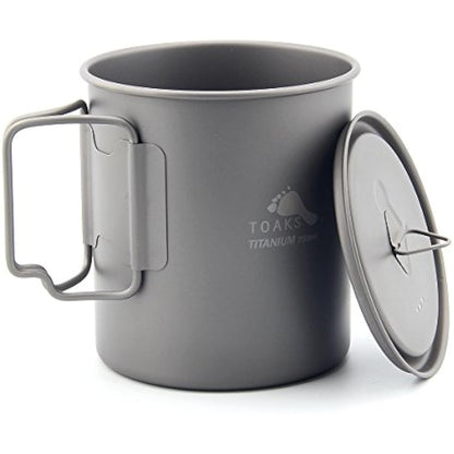 TOAKS Titanium Pot 750ml Ultralight Portable Titanium Water Mug
