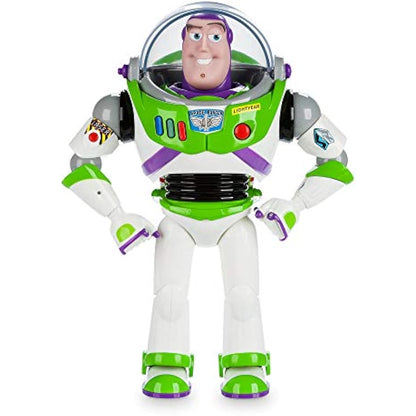 Disney Store Official Buzz Lightyear Interactive Talking Action Figure, Toy Story Astronaut Space Ranger, 30cm/11”, Features 10+ English Phrases, Interacts with Other Figures and Toys, Lights, Ages 3+