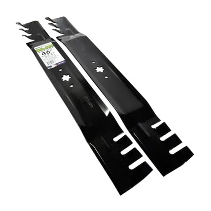 MAXPOWER 561544XB Commercial Mulching 2 Blade Set for 46? Cut MTD, Cub Cadet, Troy-Bilt, 742-04290-X, 942-04290-X, 942-04361, Black