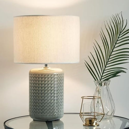 Pauleen 48020 Go for Glow max. 20W for E27 Bedside Table luminaire Green Beige 230V Ceramic/Fabric Without lamp