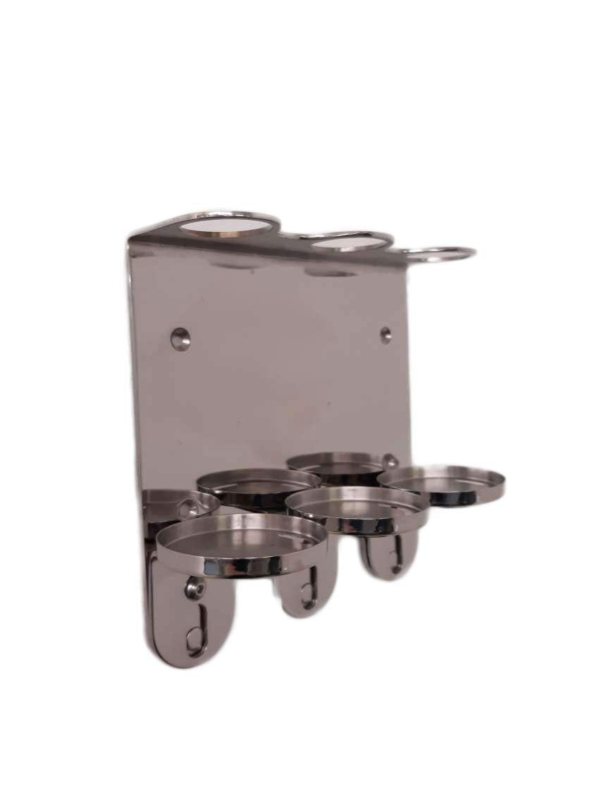 WALL MOUNT 300ml TRIPLE DISPENSER CHROME HOLDER ideal for Sea Kelp Bottles