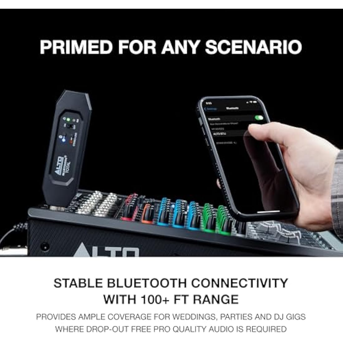 ALTO Bluetooth Total 2 XLR Equipped Rechargeable Bluetooth Receiver For Mixing Desk, Audio Mixer Setups and Active PA Systems