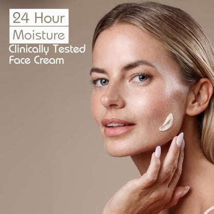 GentleCare Face Cream - For Dry and Sensitive Skin - With Shea Butter, Glycerin, Squalane and Poppy Seed Oil - Professional-Grade Fast-Absorbing Moisturiser - 75ml