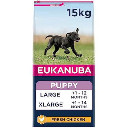Eukanuba Complete Dry Dog Food for Puppy Large and Giant Breeds with Fresh Chicken 15 kg