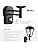 Betta Lighting Outdoor Wall Lantern with Motion Sensor - E27 GLS PIR Motion Security Light - IP44 Waterproof Garden Security Light - Matt Black Outside Lights Mains Powered (Bulb Not Supplied)