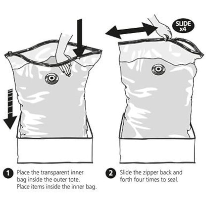 lakeland Vacuum Clothes & Duvet Storage Tote Bag 87L – Stores King-Size Duvet Space Saving Solution