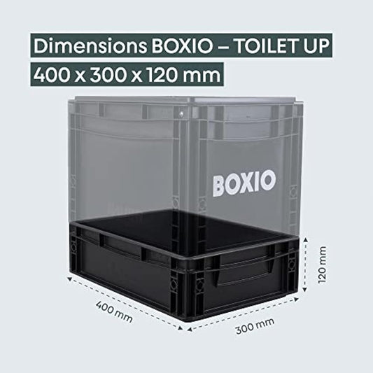 BOXIO Toilet UP: Booster Seat for Separating Toilet - Includes Hemp Litter and Practical Shaker - 15.7" x 11.8" x 4.7"