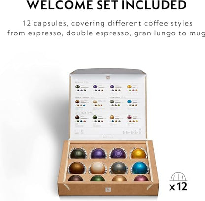 Nespresso Vertuo Next XN910B40 Coffee Machine, Light Grey, by KRU, Plastic, 1500 W, 1.1 liters