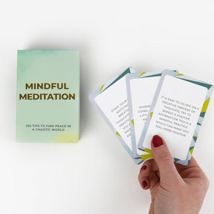 Gift Republic Mindful Meditation Cards 100 Mindfulness Guidance Cards Calming Meditation Gift Self-Care Positive Affirmation Anxiety-Relief