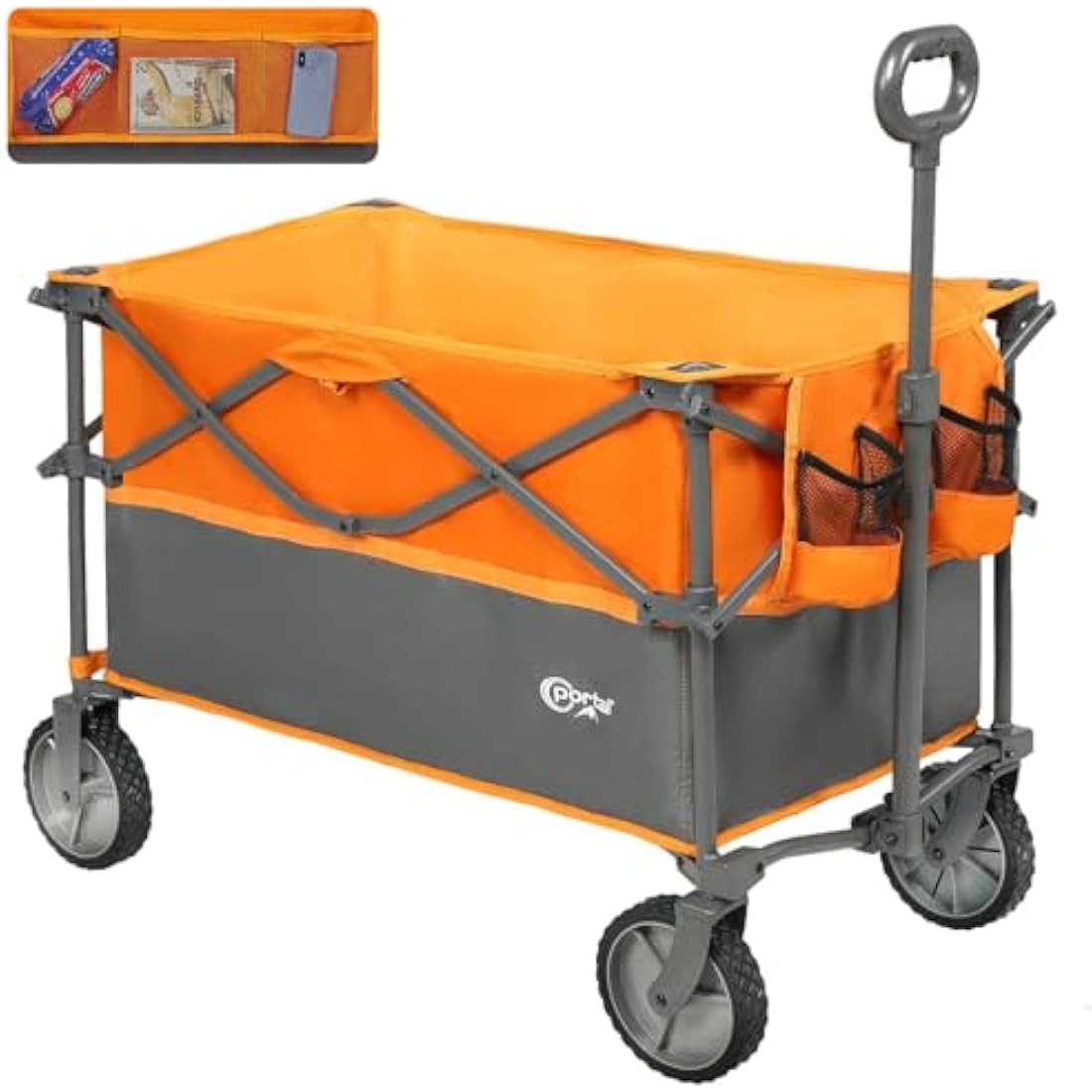 PORTAL XL Deeper Festival Trolley on Wheels 228L Larger Capacity Folding Camping Garden Beach Trolley Heavy Duty Pull along Cart Collapsible Wagon Foldable Picnic Trailer Hand Truck