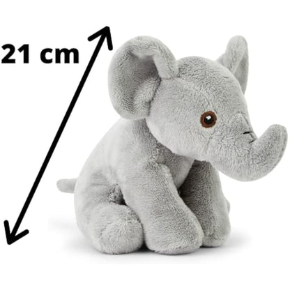 Zappi Co 100% Recycled Plush Elephant Plush Toy (13-15cm) Stuffed Soft Cuddly animals Collection For New Born Child Tiktok featured