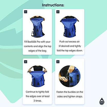 Skog Å Kust BackSåk Pro Waterproof Floating Backpacks with Exterior Airtight Zippered Pocket