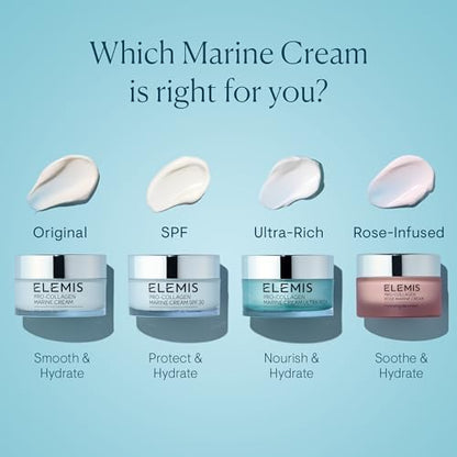 ELEMIS Pro-Collagen Marine Cream SPF30 – Anti-Wrinkle Face Moisturiser, Hydrating Day Cream, 50ml – Original, Ultra-Rich or Rose